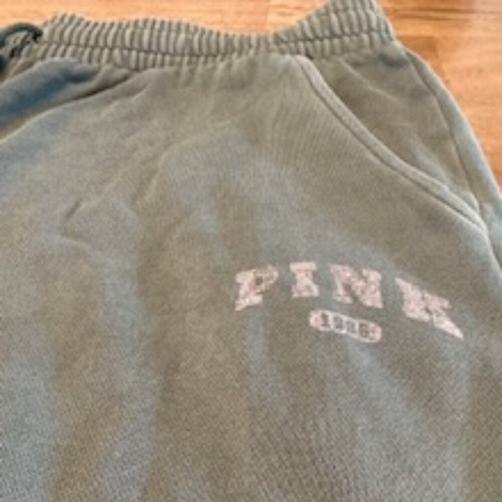 Pink Ivy Fleece Wide-Leg Split-Hem Sweatpants